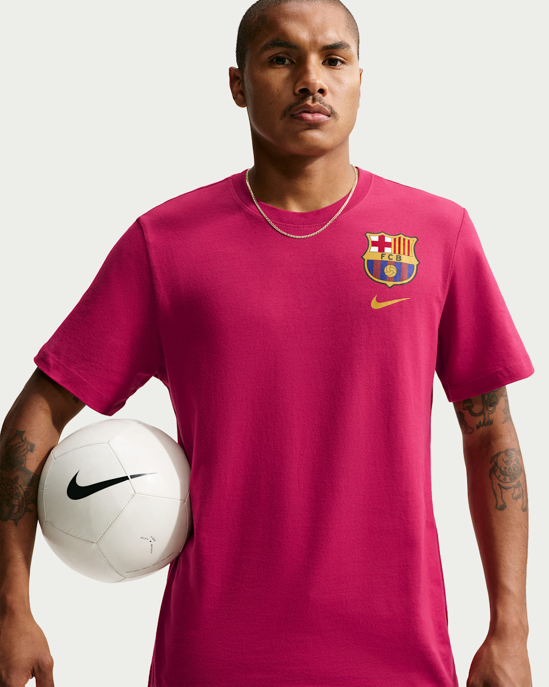 FC Barcelona Men's Nike Soccer T-Shirt - Noble Red