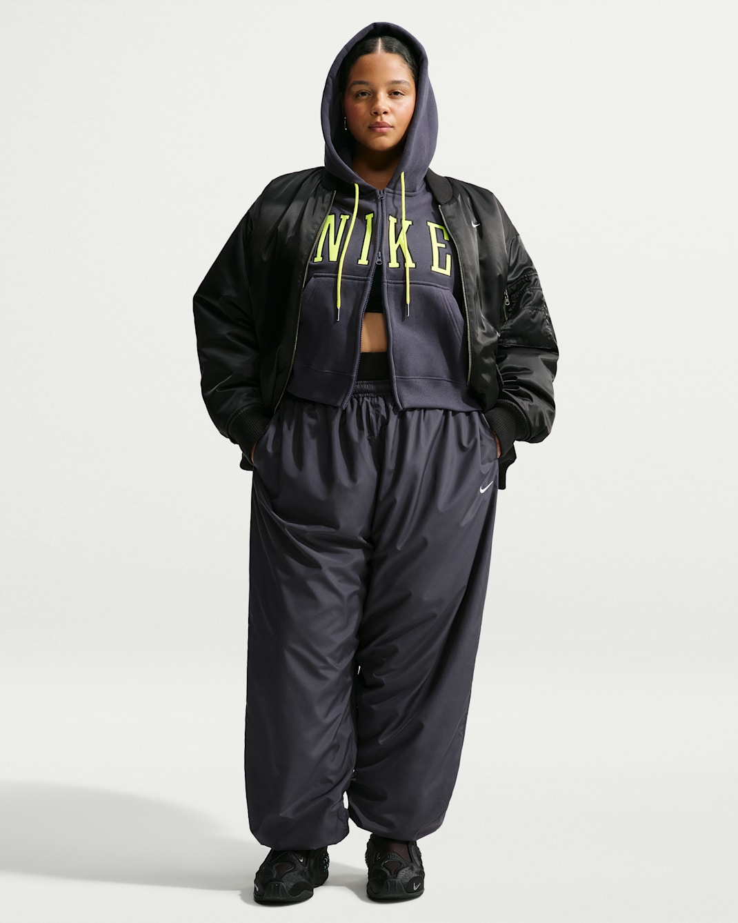 Nike Sportswear Women's Mid-Rise UV Joggers (Plus Size) - Gridiron/Sail