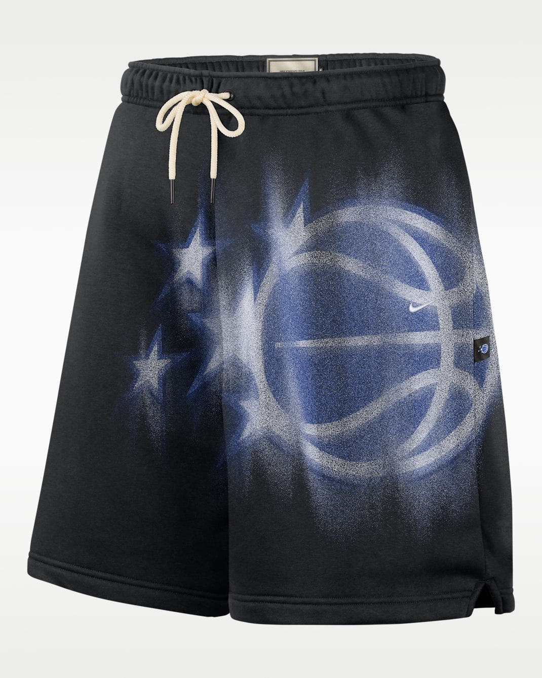Shorts de básquetbol de tejido Fleece para hombre Orlando Magic Standard Issue - Negro/Blanco