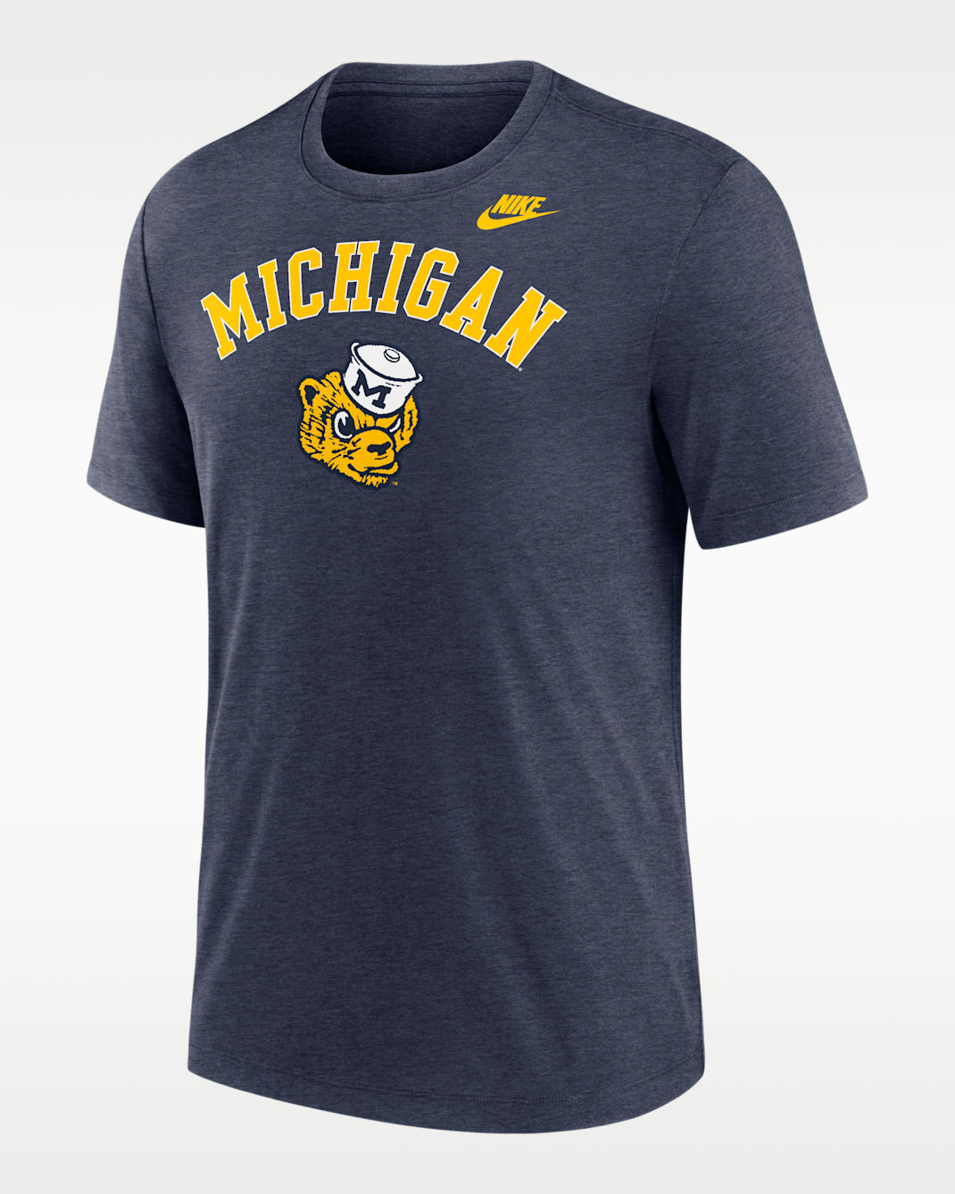 Michigan Legacy Arch Men's Nike College T-Shirt - Navy Heather