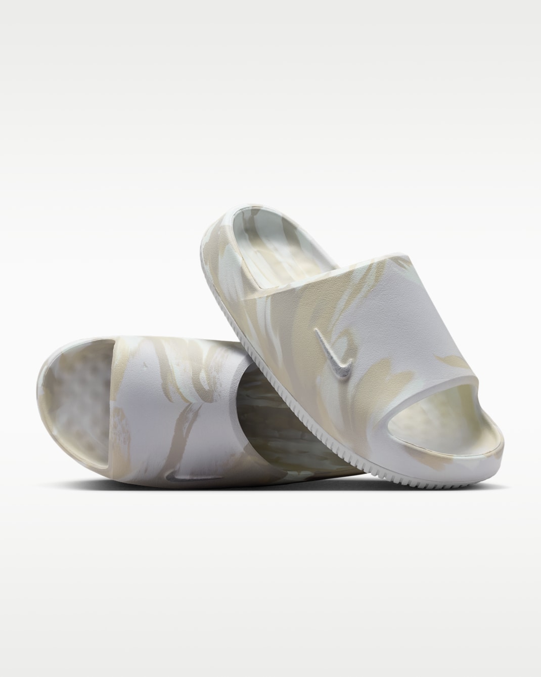 Nike Calm 2.0 Women's Marbled Slides - Off White/Barely Green/Spruce Aura/Off White