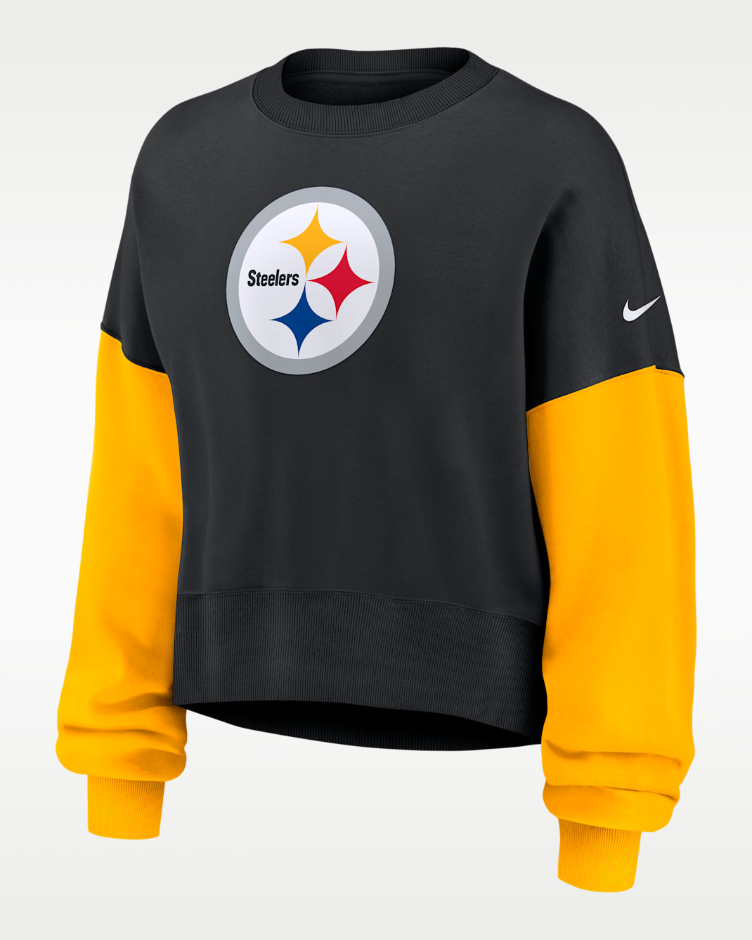 Sudadera de cuello redondo sin cierre Nike de la NFL para mujer Pittsburgh Steelers - Negro