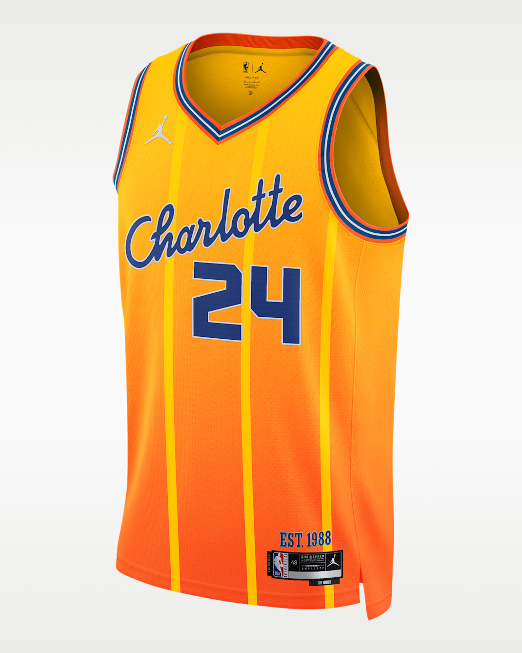 Brandon Miller Charlotte Hornets City Edition Men's Nike NBA Swingman Jersey - Brilliant Orange