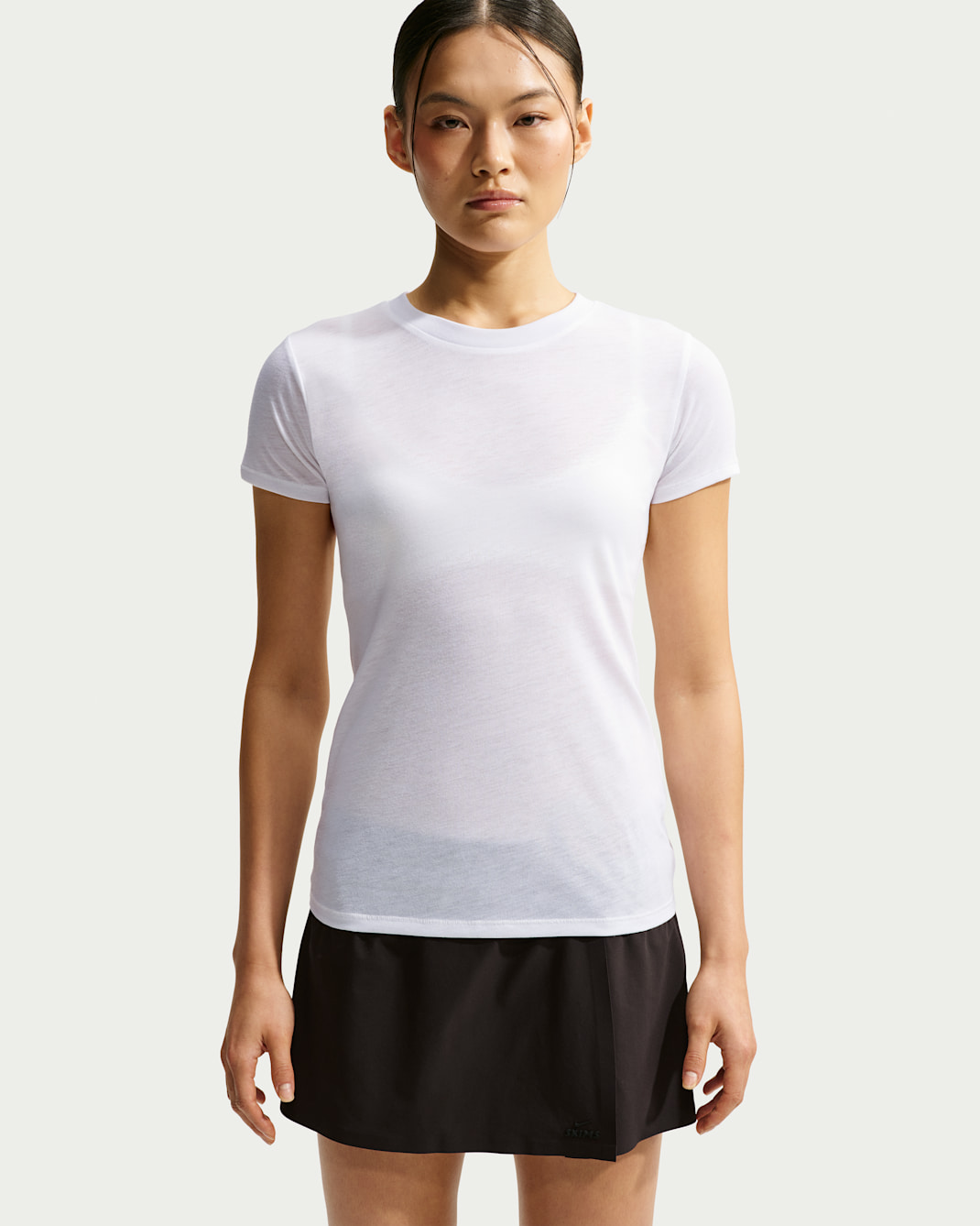 Haut à manches courtes NikeSKIMS Performance Cotton Blend pour femme - NSKM Snow/NSKM Ecru