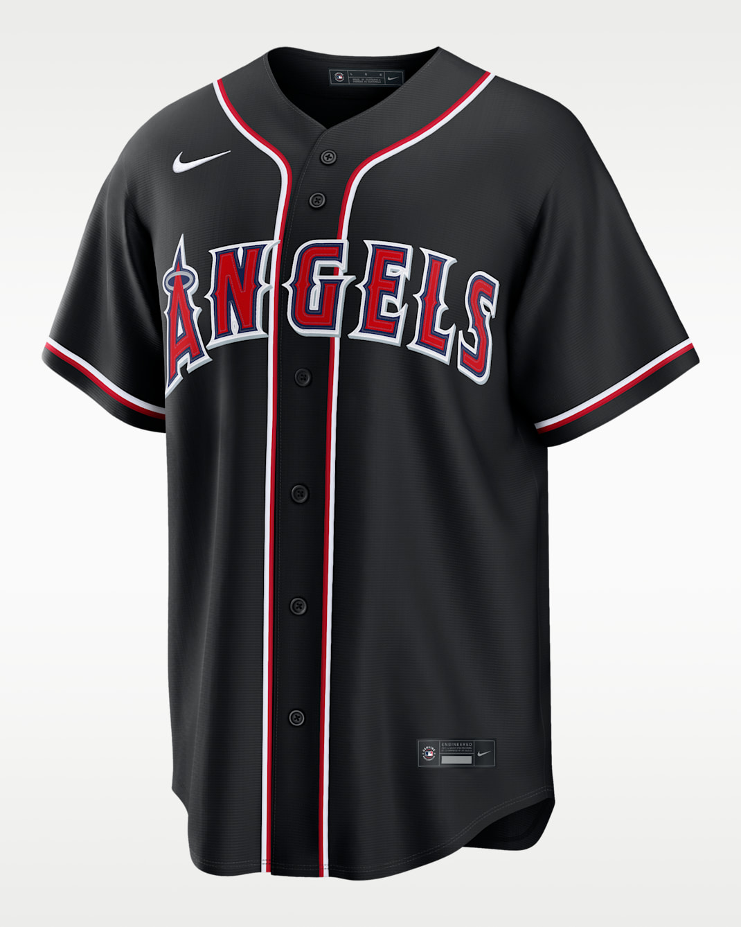 Los Angeles Angels Men's Nike MLB Replica Fashion Jersey - Black/Red