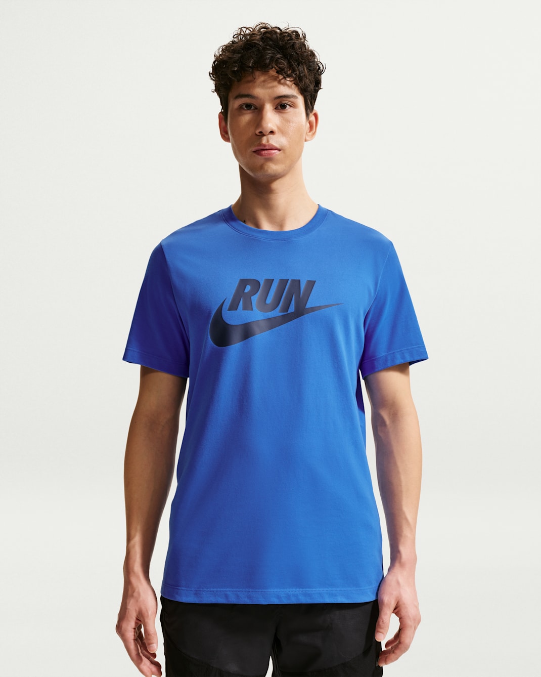 Nike Men's Dri-FIT Running T-Shirt - Blue Crystal/Thunder Blue