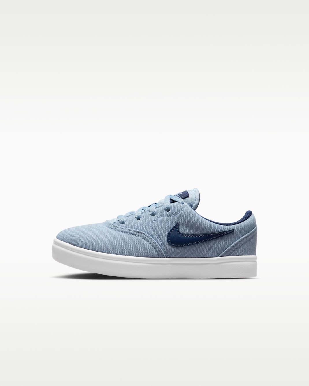 Nike SB Check Canvas Younger Kids' Skate Shoes - Light Armoury Blue/White/White/Midnight Navy