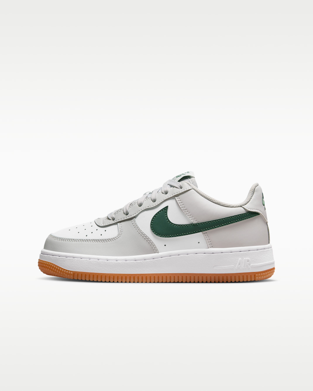 Tenis para niños grandes Nike Air Force 1 - Polvo fotón/Abeto/Marrón medio goma/Blanco