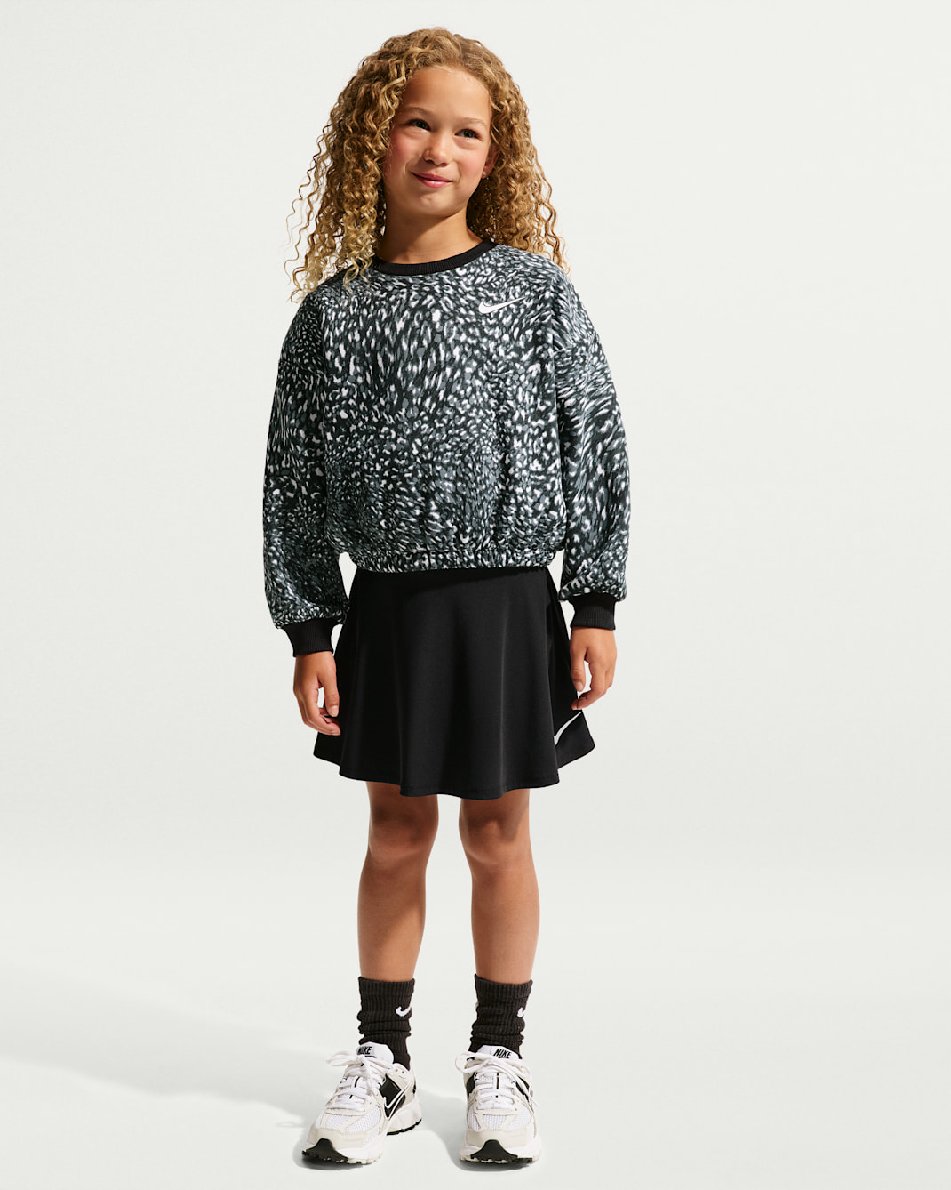 Nike Little Kids' Printed Crew and Scooter Set - Black