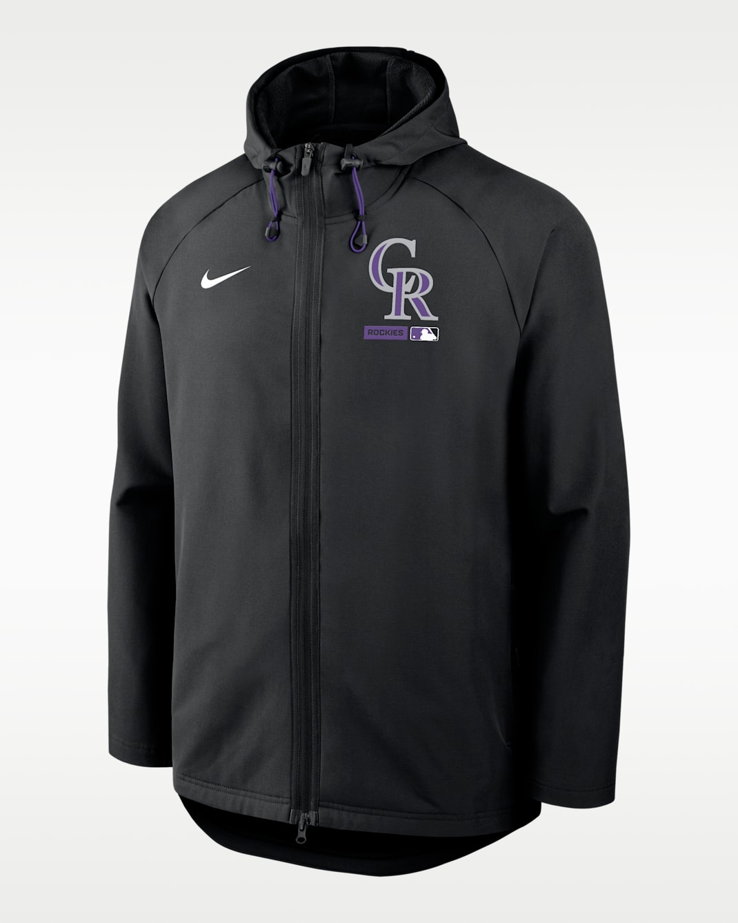 Colorado Rockies Authentic Collection Men's Nike Therma-FIT MLB Full-Zip Hooded Jacket - Black