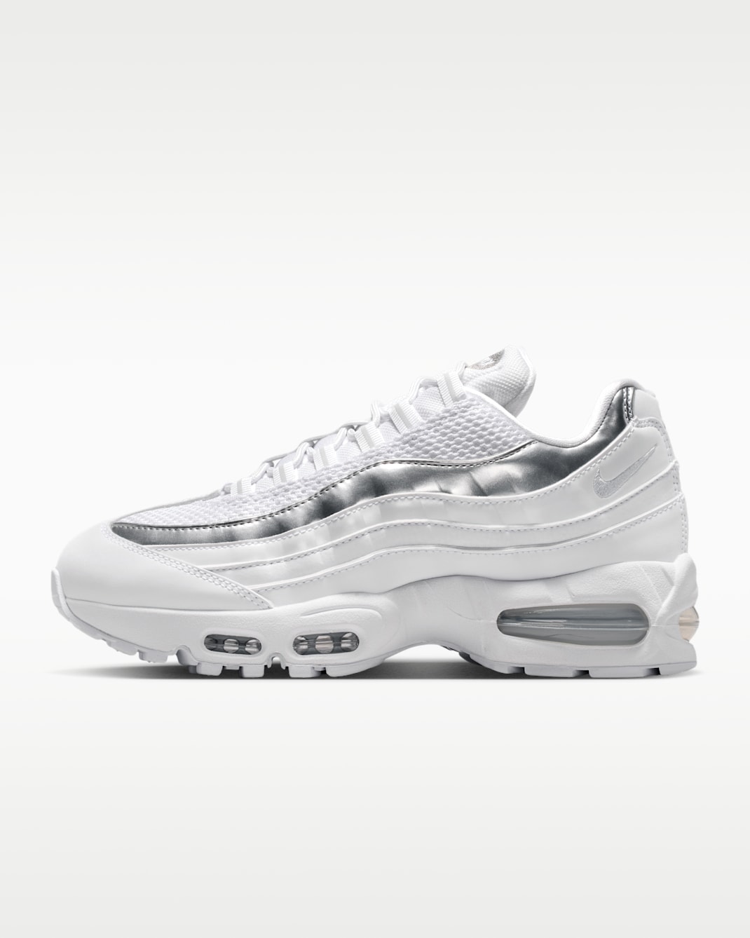 Nike Air Max 95 SE Women's Shoes - White/Light Charcoal/Metallic Silver/Pure Platinum