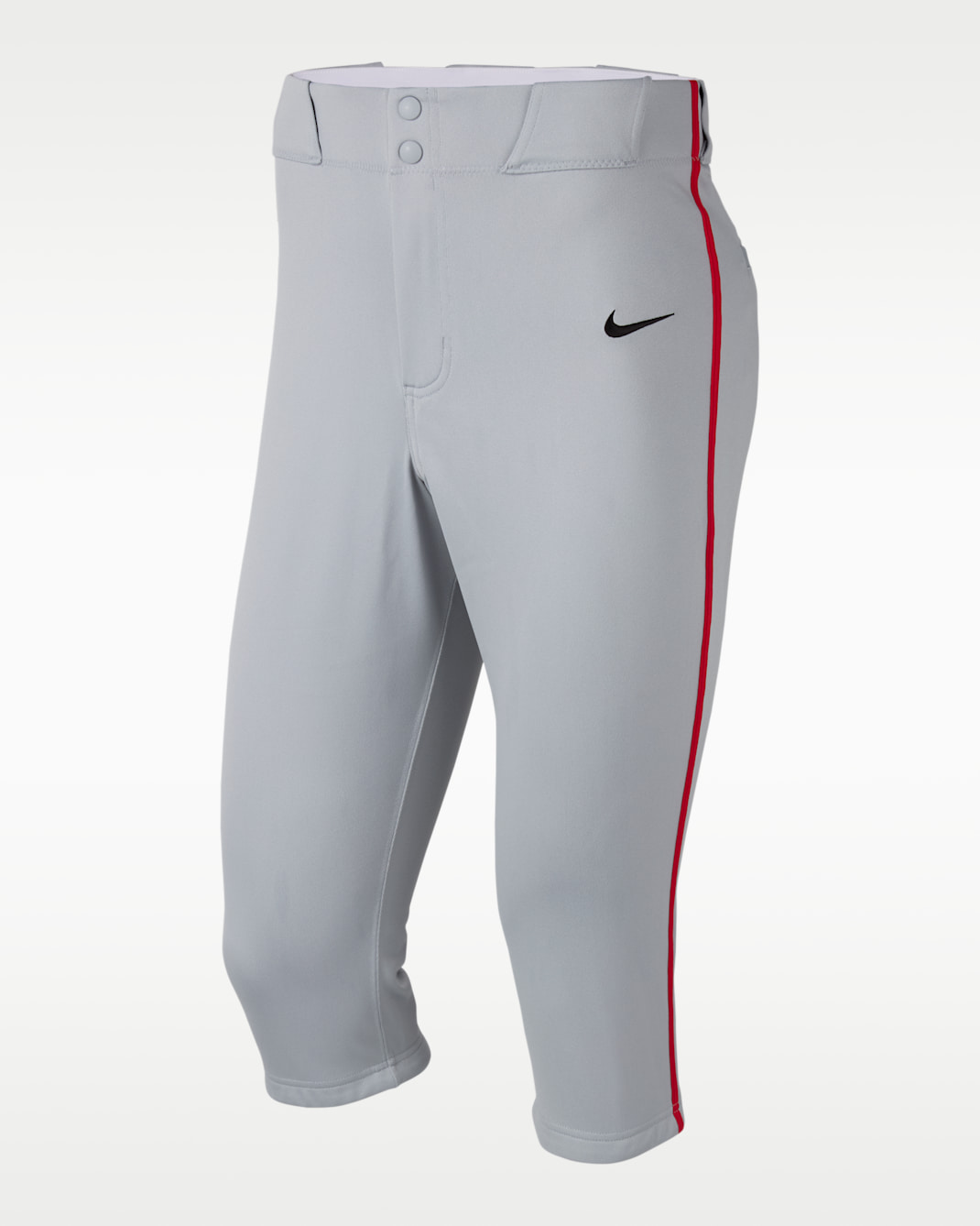 Pants de béisbol entubados de cintura alta para hombre Nike Vapor Select 2 - Gris lobo/Rojo universitario/Negro