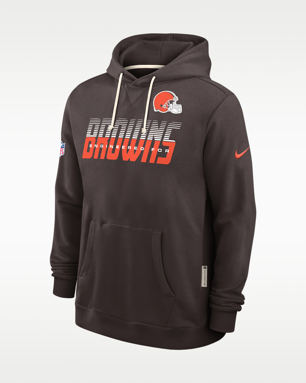 Cleveland Browns Sideline Standard Issue Men's Nike Dri-FIT NFL Pullover Hoodie - Brown
