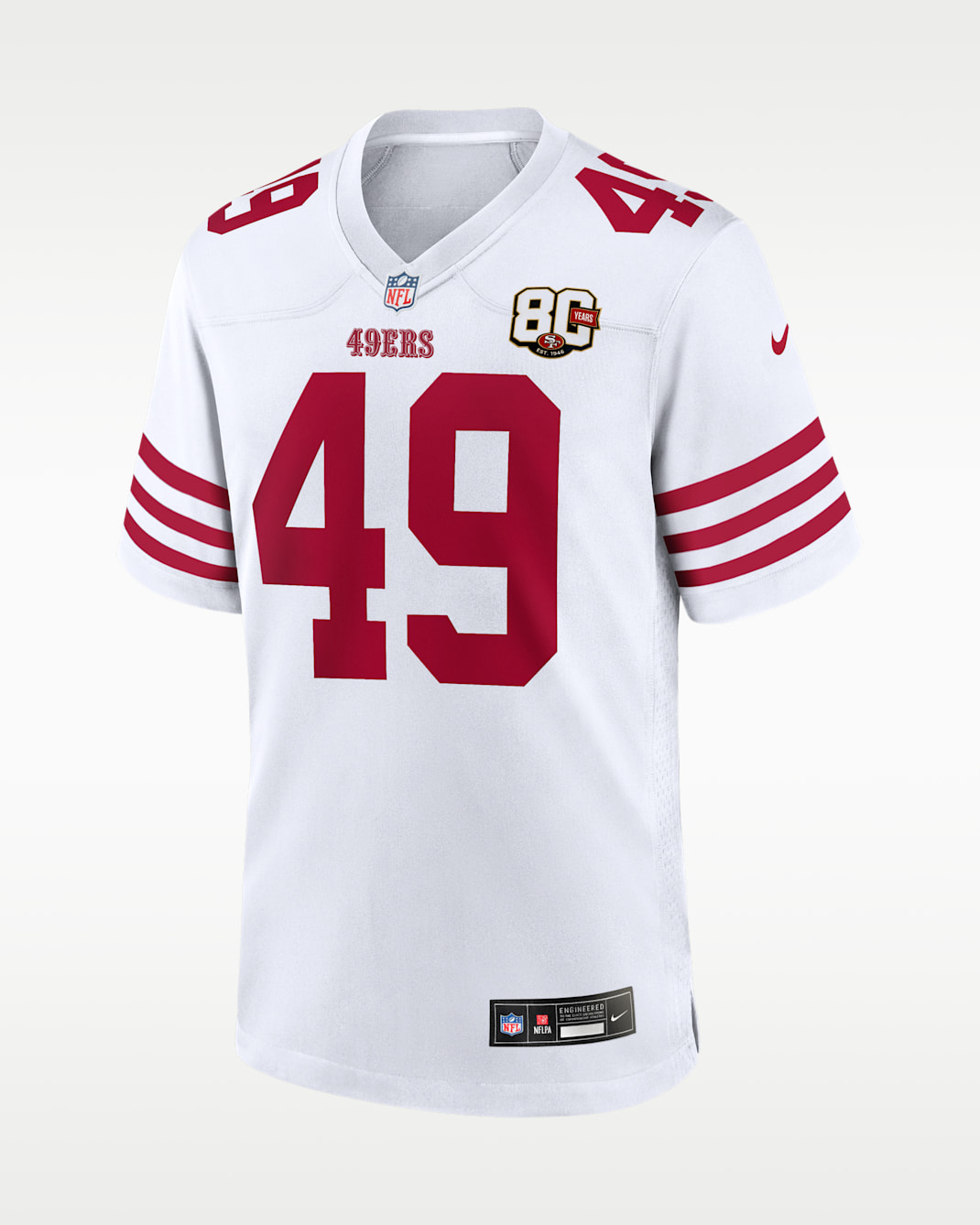 The Faithful San Francisco 49ers 80th Anniversary Men's Nike NFL Game Jersey - White