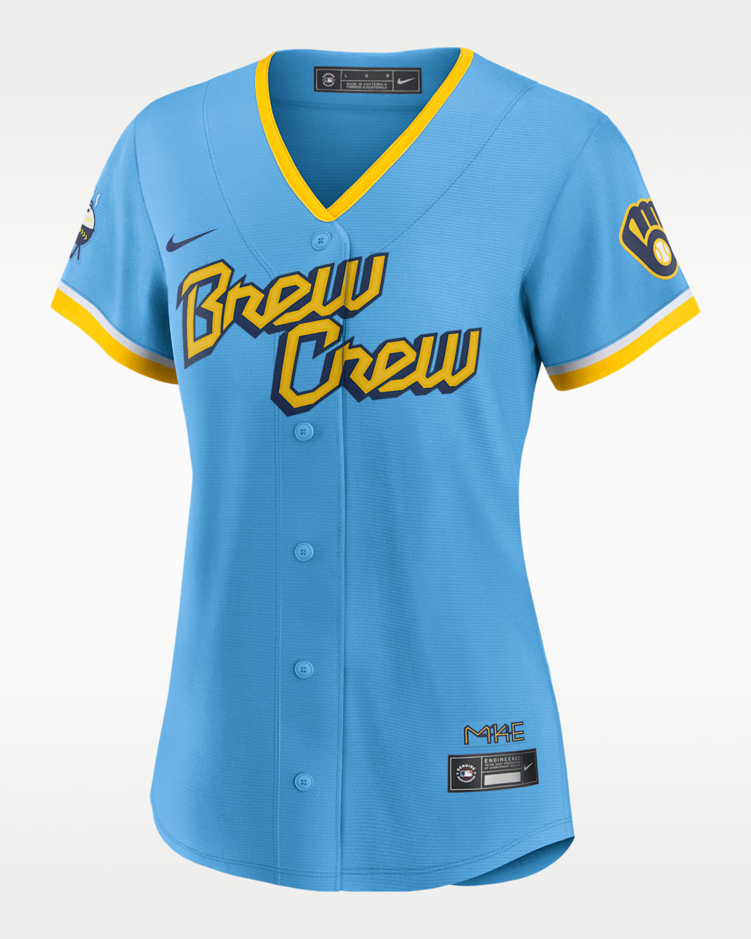 Jersey de béisbol Replica para mujer MLB Milwaukee Brewers City Connect (Christian Yelich) - Azul pólvora