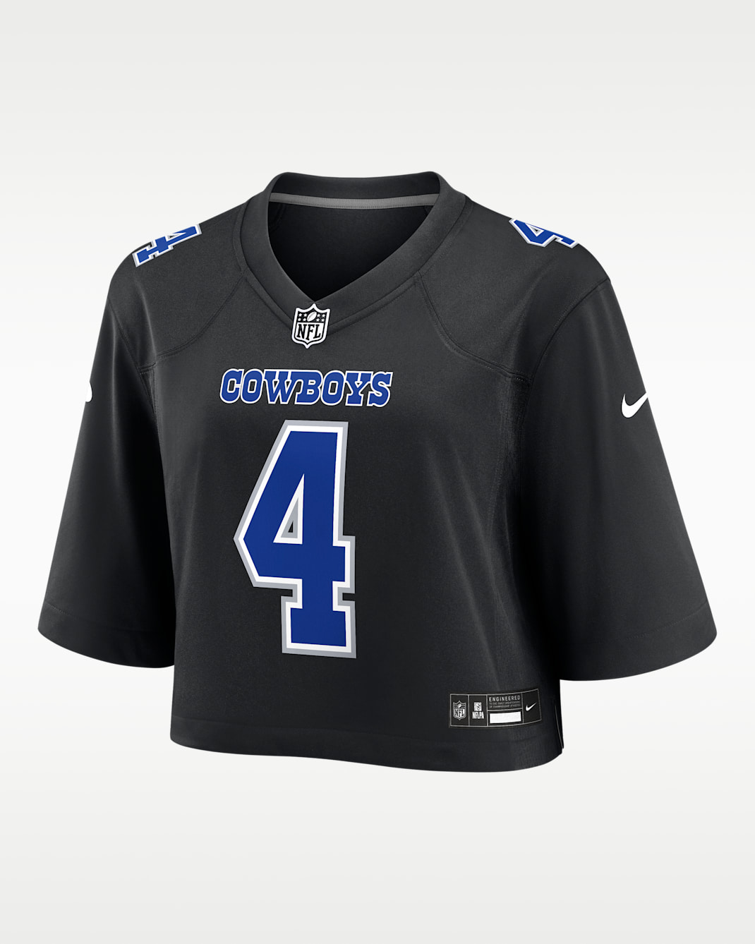 Dak Prescott Dallas Cowboys Women's Nike NFL Cropped Tundra Game Jersey - Black