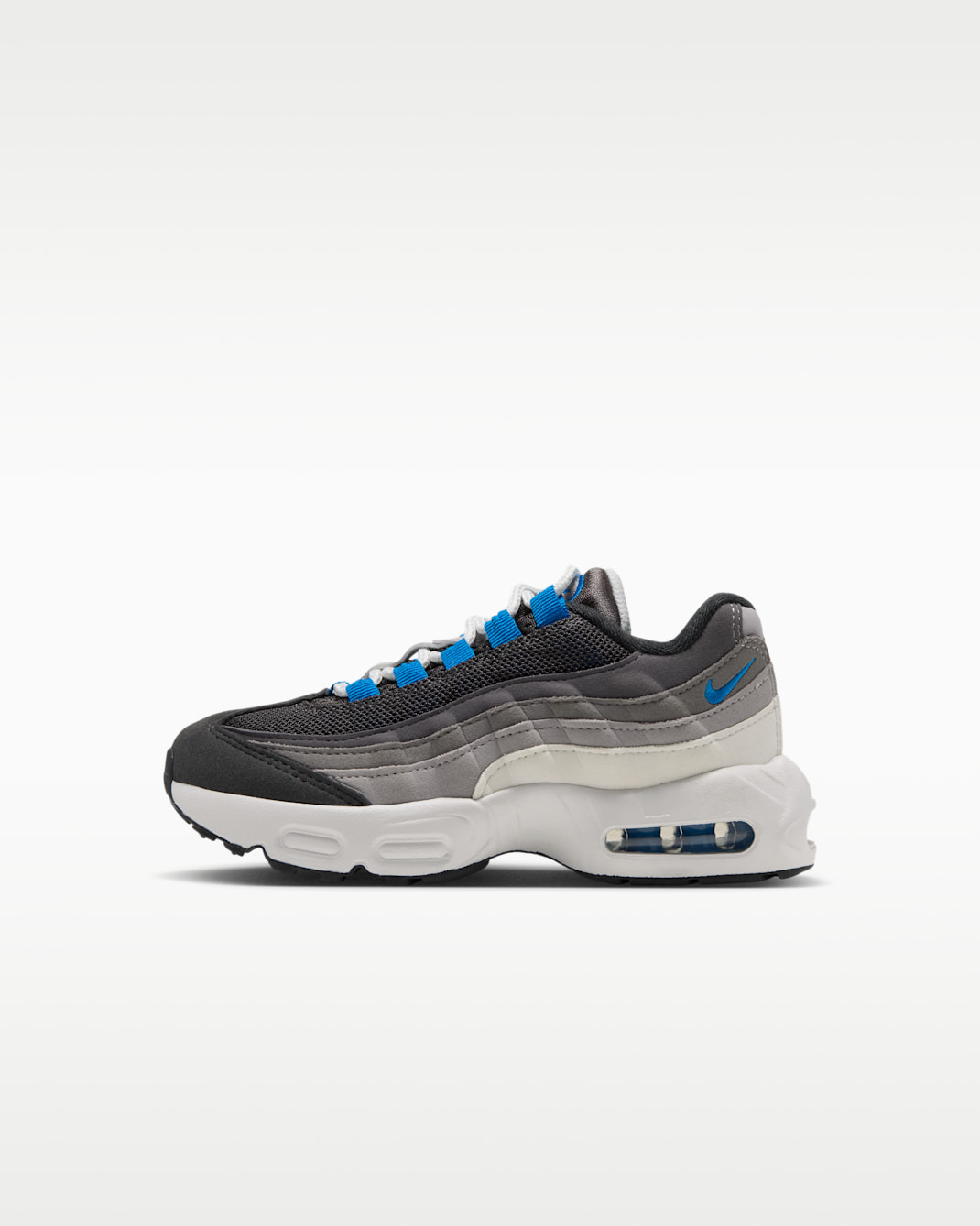 Tenis para niños de preescolar Nike Air Max 95 - Antracita/Grafito claro/Carbón claro/Azul chispa
