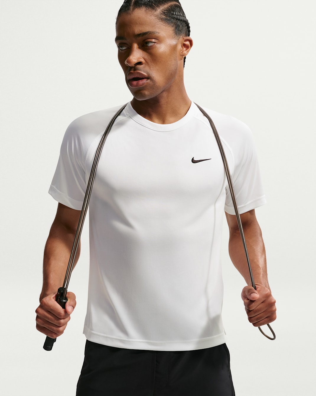 Nike Flex Men's Dri-FIT Short-Sleeve Training Top - White/Black