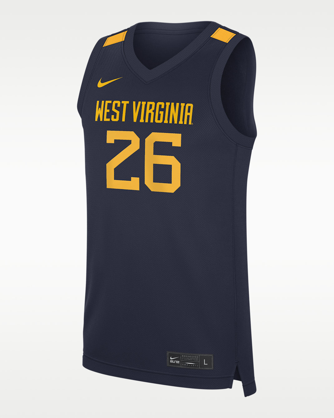West Virginia Replica Men's Nike College Basketball Jersey - Navy