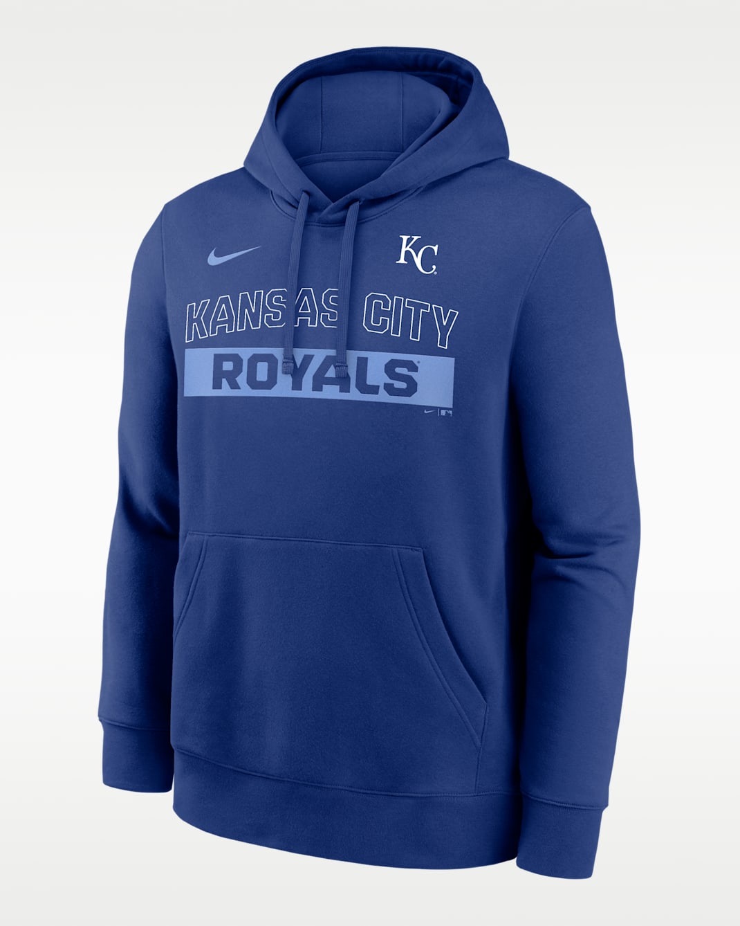 Sudadera con gorro sin cierre Nike de la MLB para hombre Kansas City Royals Club - Royal