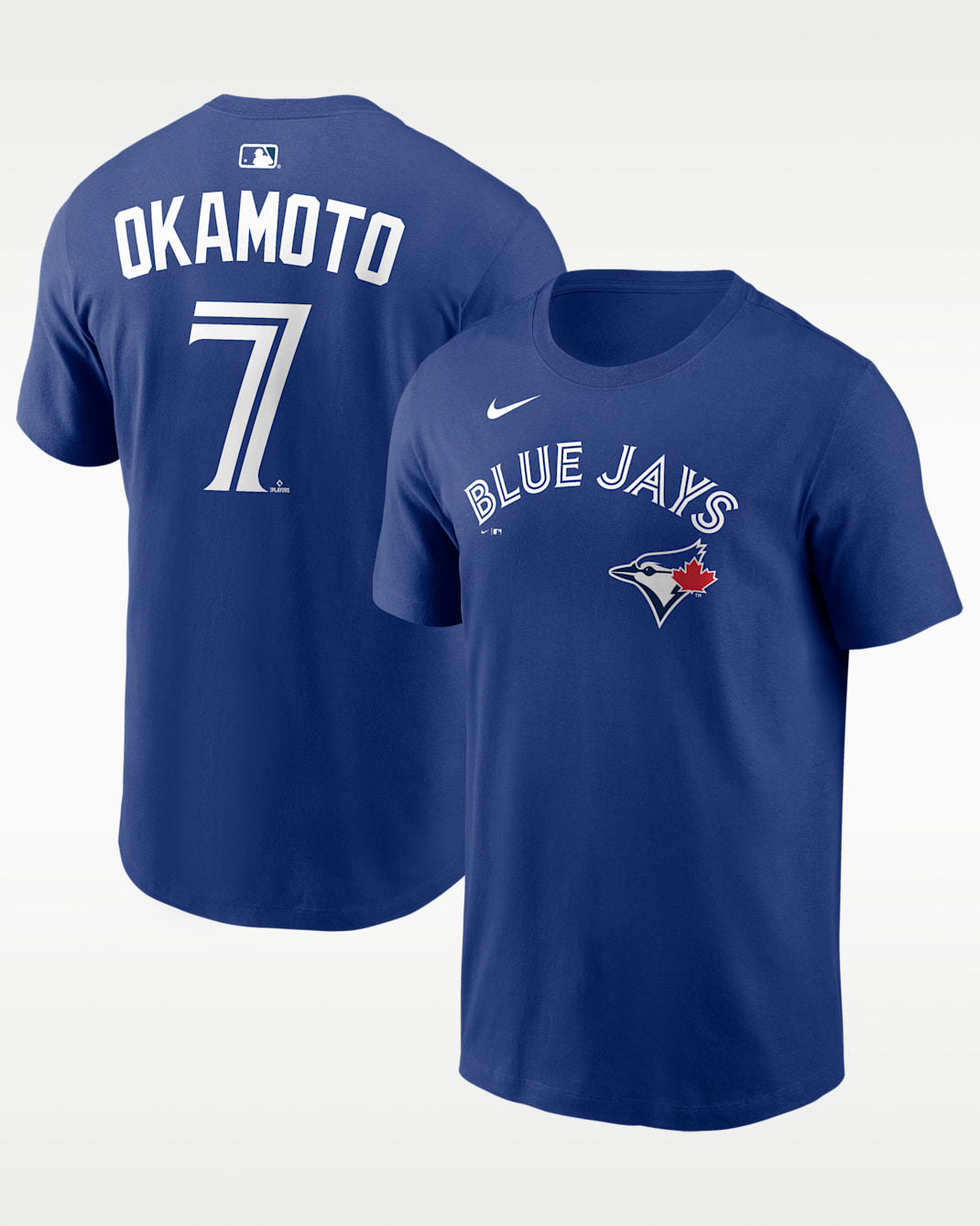 岡本 和真 トロント ブルージェイズ ヒューズ メンズ ナイキ MLB Tシャツ - ラッシュブルー