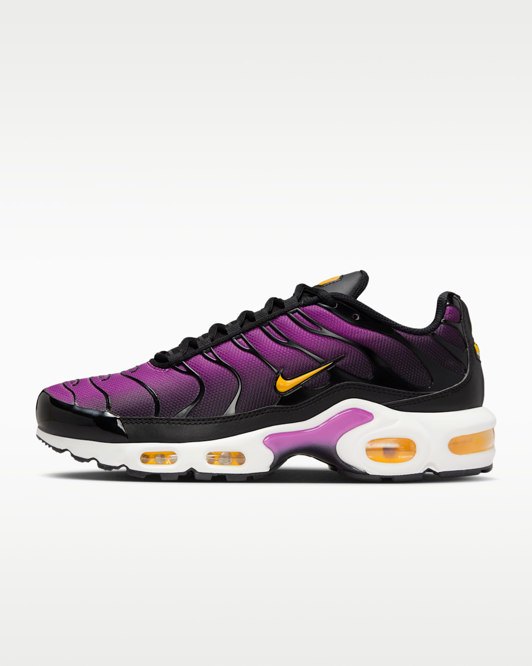 Tenis para mujer Nike Air Max Plus - Negro/Naranja láser/Blanco/Hipervioleta