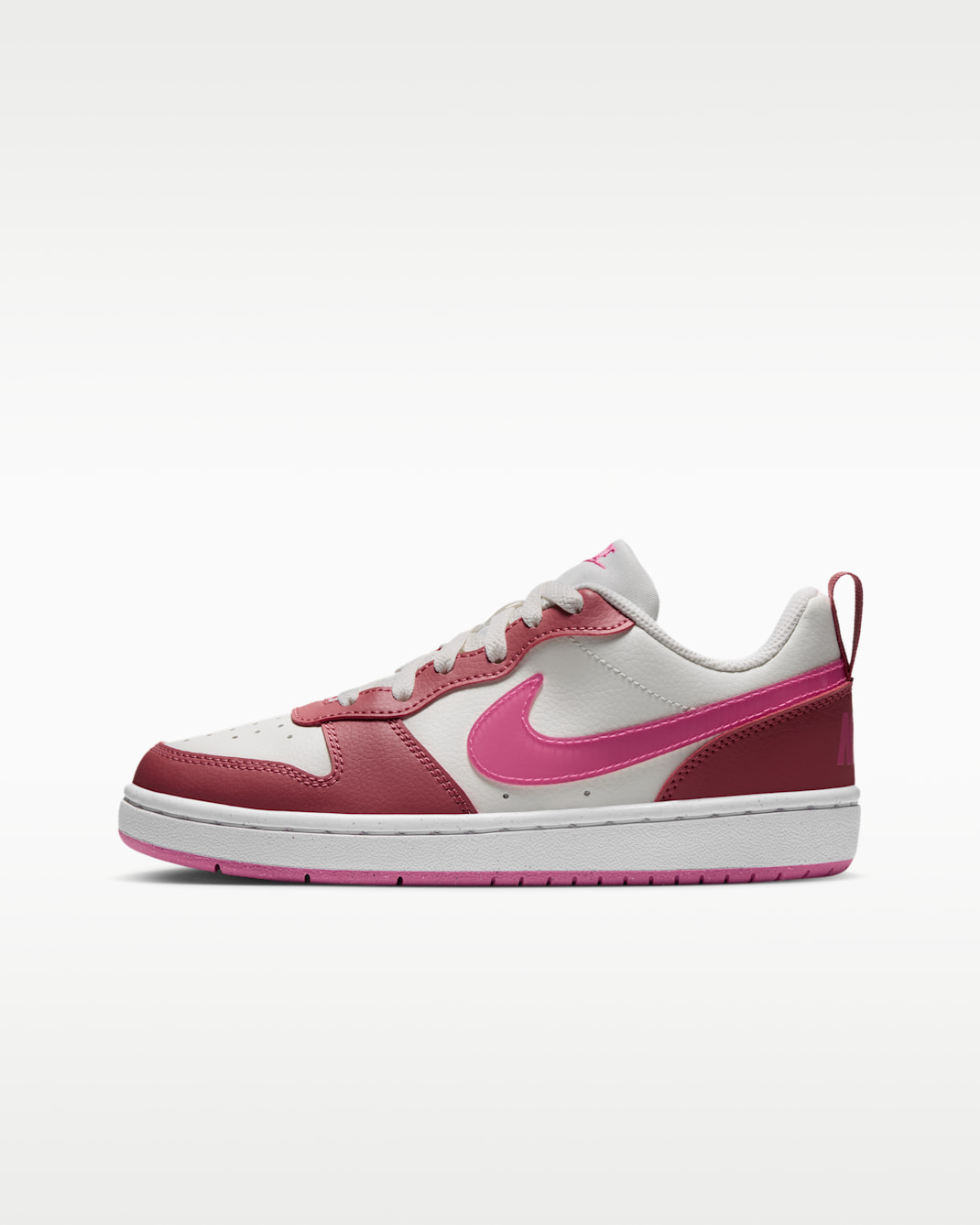 Nike Court Borough Low Older Kids' Shoes - Sail/Light Redwood/White/Pinksicle