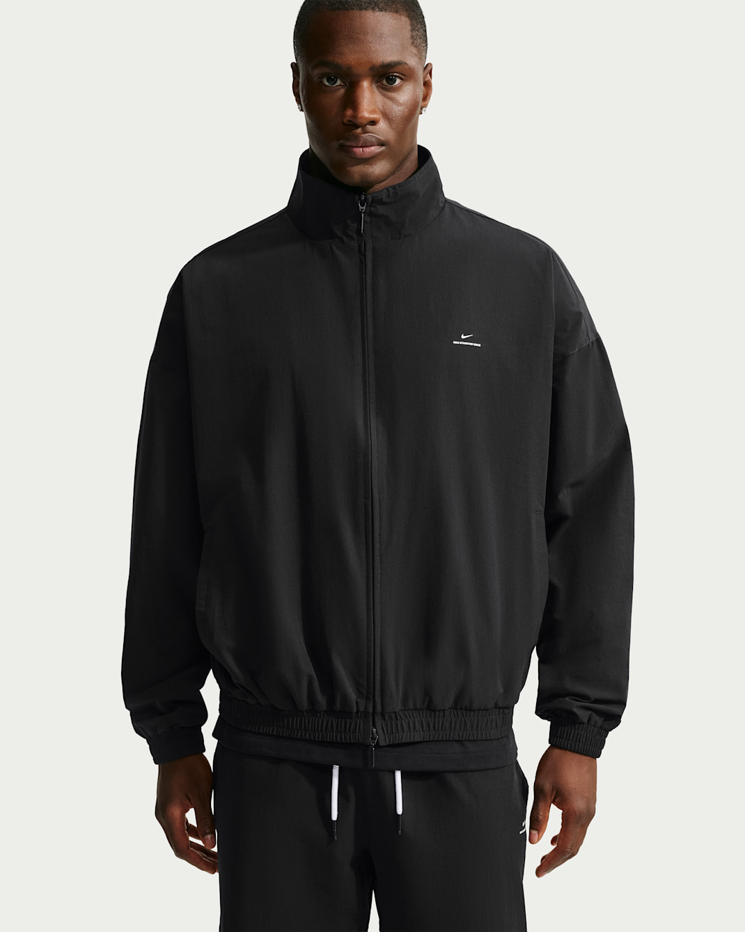 Nike Standard Issue Men's Nike Dri-FIT Woven Basketball Jacket - Black/Pale Ivory/Pale Ivory