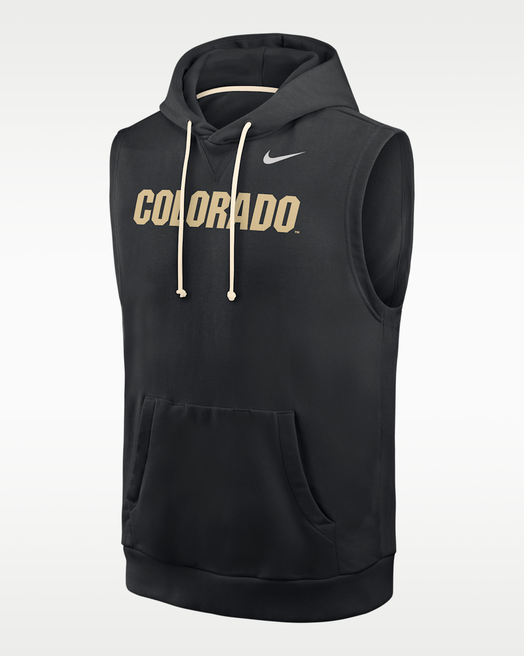 Sudadera con gorro sin mangas de tejido Fleece Nike NCAA para hombre Colorado Buffaloes - Negro