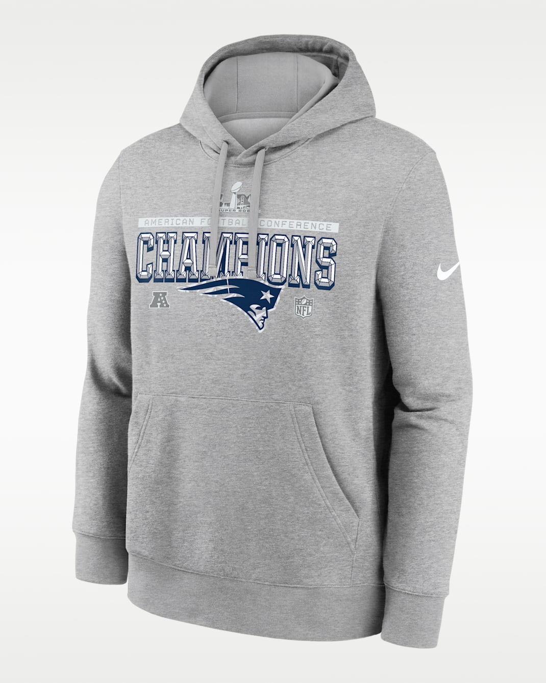 New England Patriots 2026 AFC Champions Trophy Collection Men's Nike NFL Pullover Hoodie - Heather