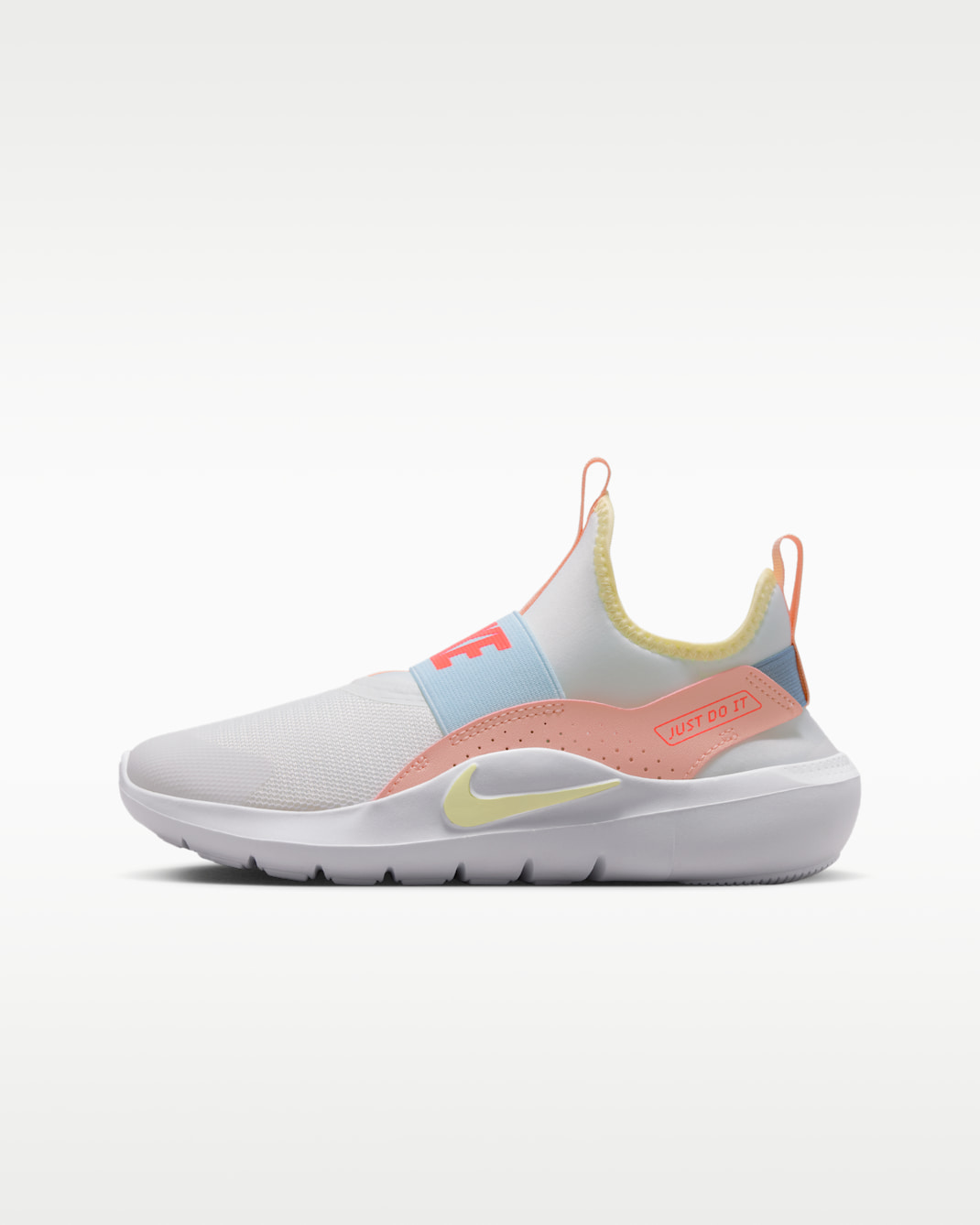 Nike Flex Runner 4 Big Kids' Running Shoes - Summit White/Arctic Orange/Hot Lava/Life Lime