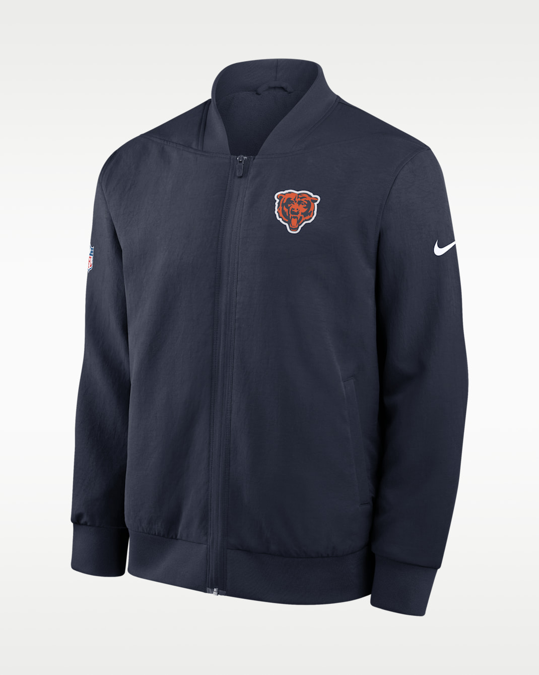Chicago Bears Rivalries Collection Sideline Men's Nike NFL Full-Zip Bomber Jacket - Marine