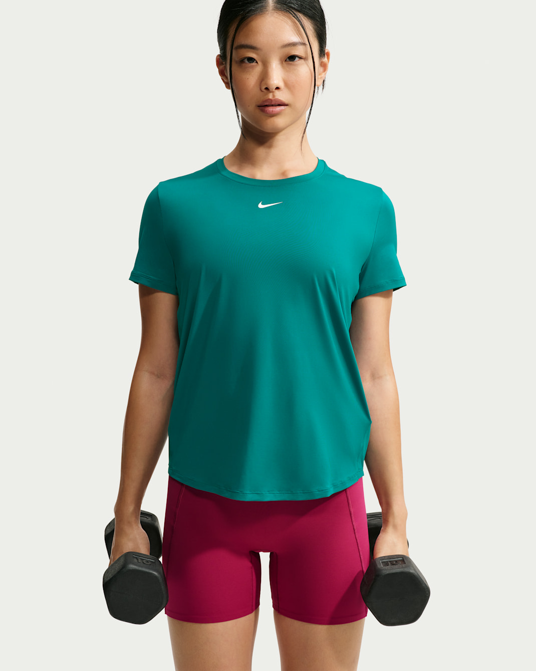 ナイキ ワン クラシック ウィメンズ Dri-FIT ショートスリーブ トップ - ブライトスプルース/ホワイト