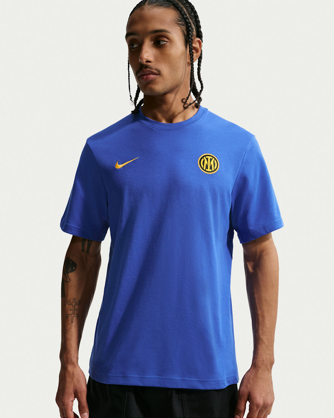 T-shirt de foot Nike Dri-FIT Inter Milan Primary pour homme - Game Royal/University Gold