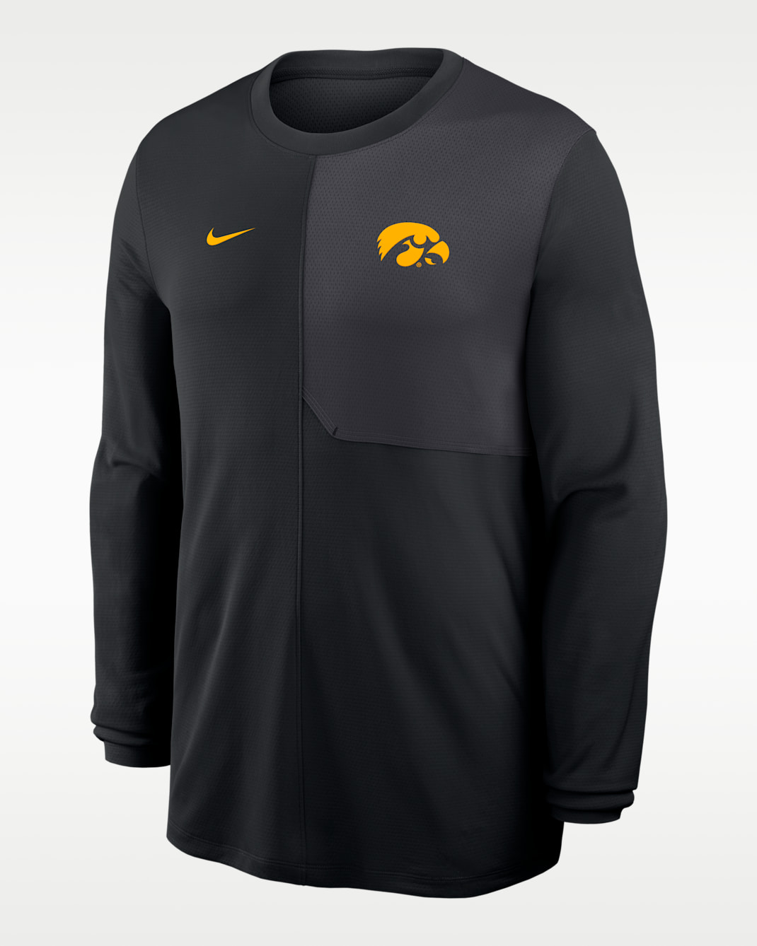 Iowa Sideline Coach Men's Nike Dri-FIT College Long-Sleeve Top - Black