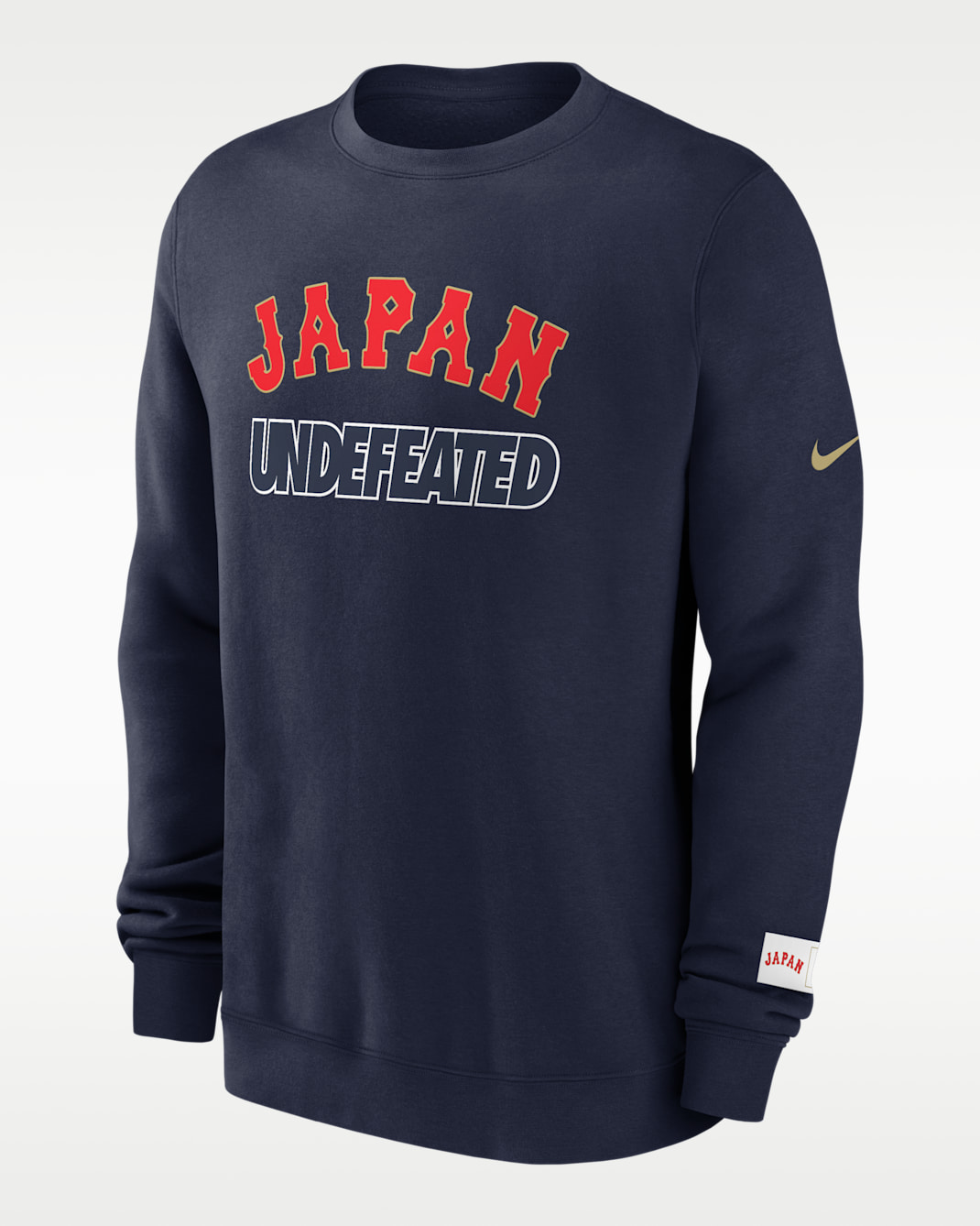 Japan National Baseball Team 2026 World Baseball Classic Complex Undefeated Men's Nike Pullover Crew - Navy