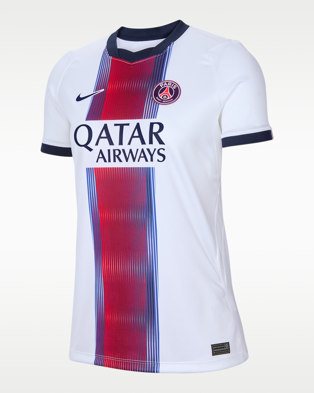 Paris Saint-Germain 2026/27 Stadium Away Women's Nike Dri-FIT Football Replica Jersey - White/College Navy/Global Red/College Navy