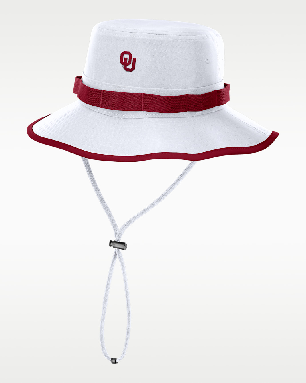Oklahoma Sideline Apex Boonie Men's Jordan Brand Dri-FIT College Bucket Hat - White/Crimson/Crimson