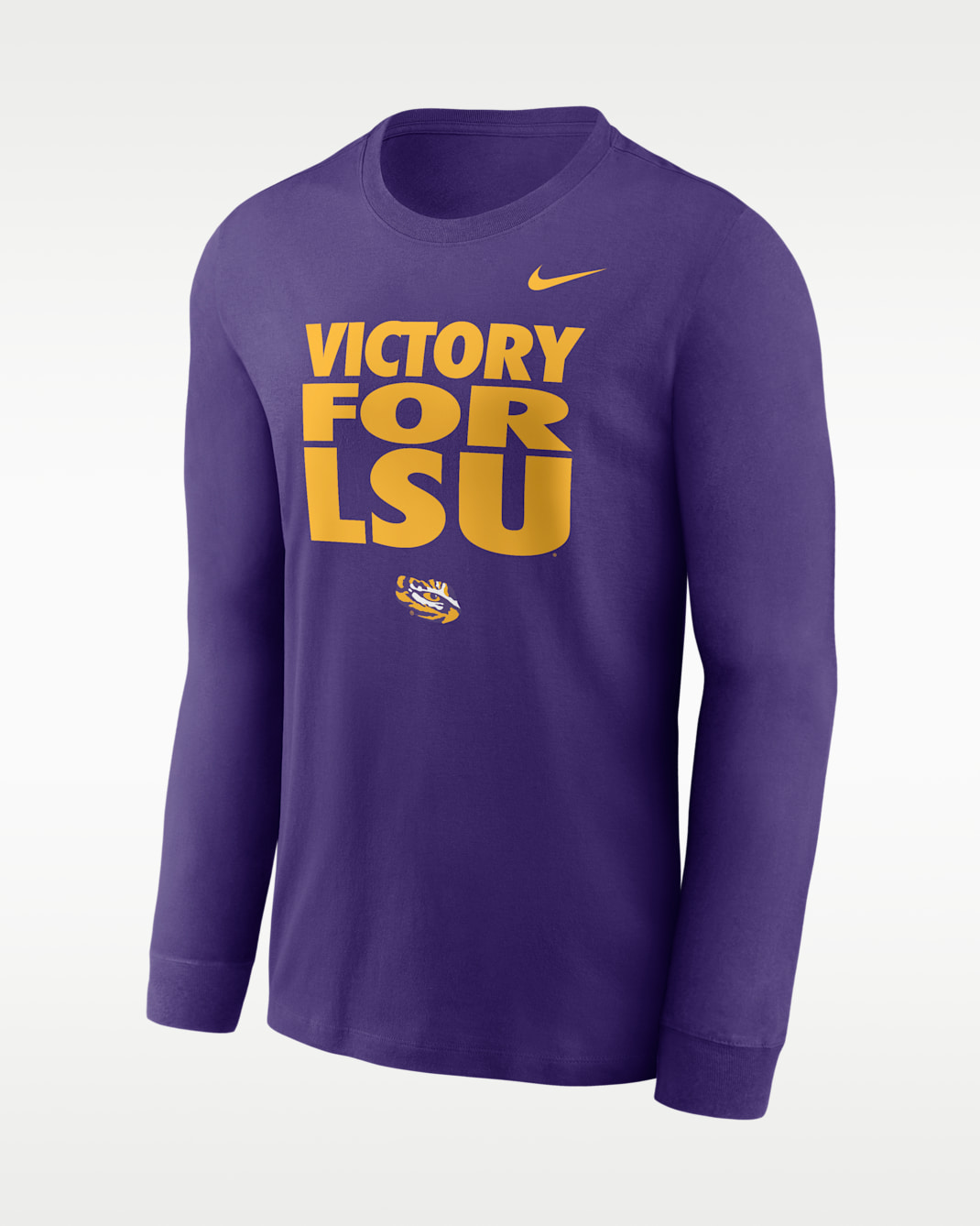 LSU Sideline Slogan Men's Nike Dri-FIT College Long-Sleeve T-Shirt - Court Purple
