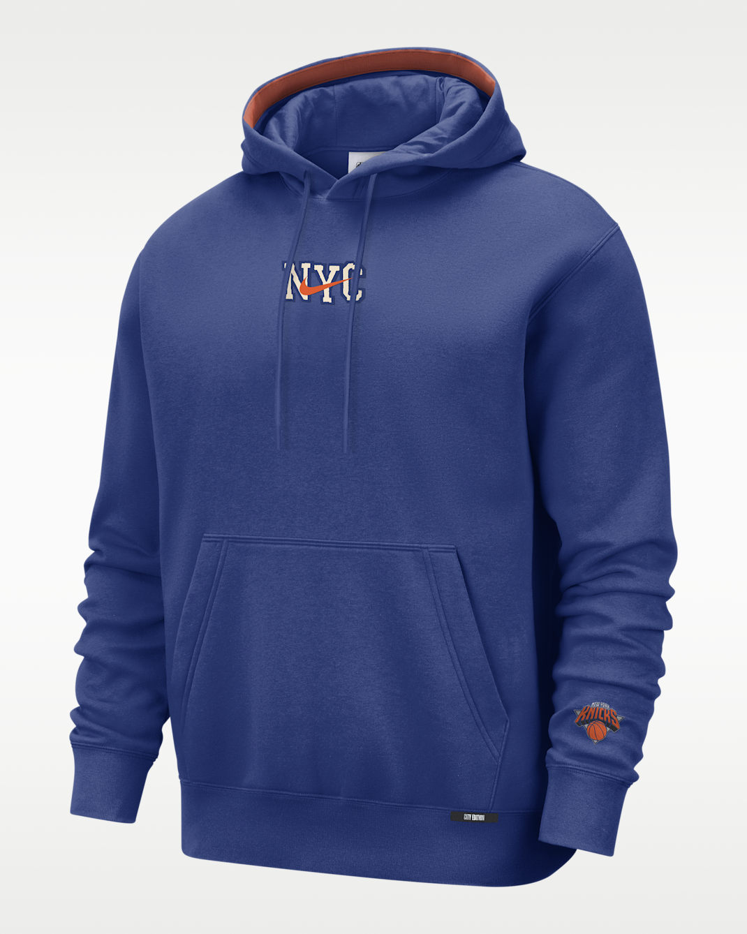Sudadera con gorro Club Fleece Nike de la NBA New York Knicks City Edition - Hombre - Azul enérgico