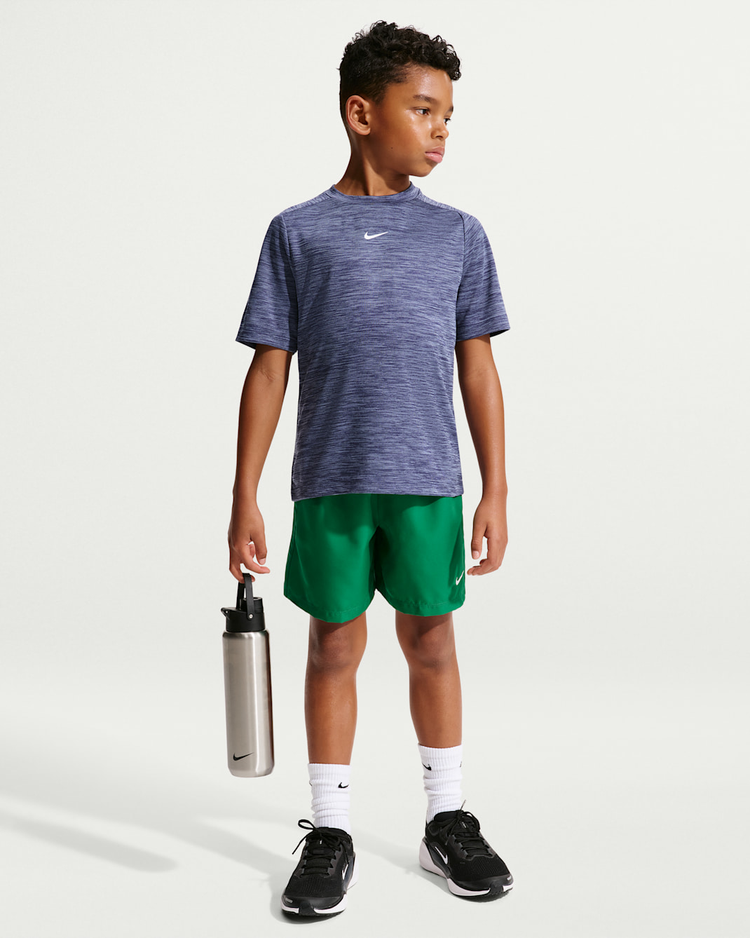 Nike Multi Big Kids' (Boys') Dri-FIT Woven Shorts - Malachite/White