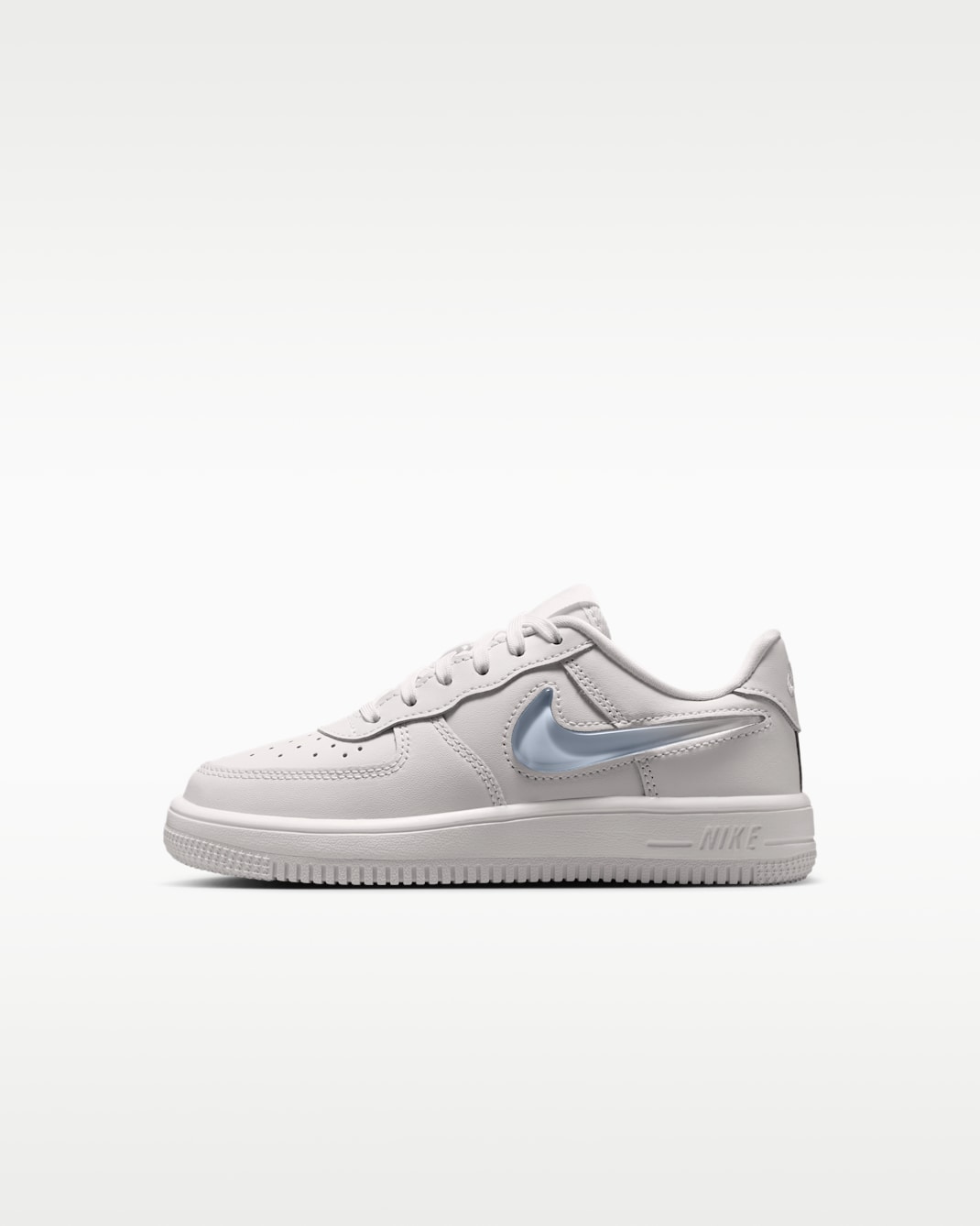 Nike Force 1 Low Younger Kids' Shoes - Sail/Sail/Football Grey
