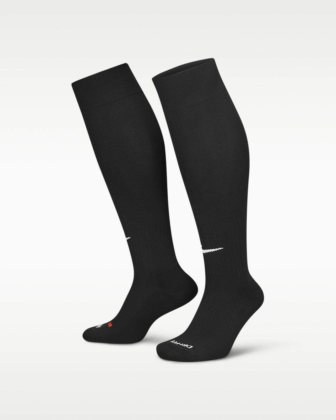 ถุงเท้ายาวเหนือน่องลดแรงกระแทก Nike Classic 2 - Team Black/ขาว