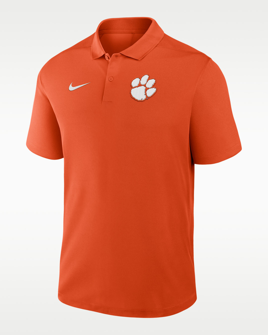 Polo universitario Nike Dri-FIT para hombre Clemson Primetime Victory Primary Logo - Naranja