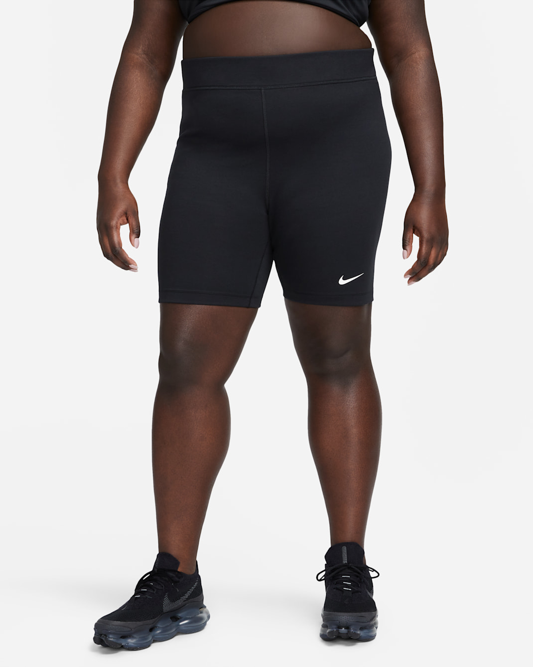 Shorts de ciclismo de tiro alto de 20 cm para mujer (talla grande) Nike Sportswear Classic - Negro/Vela