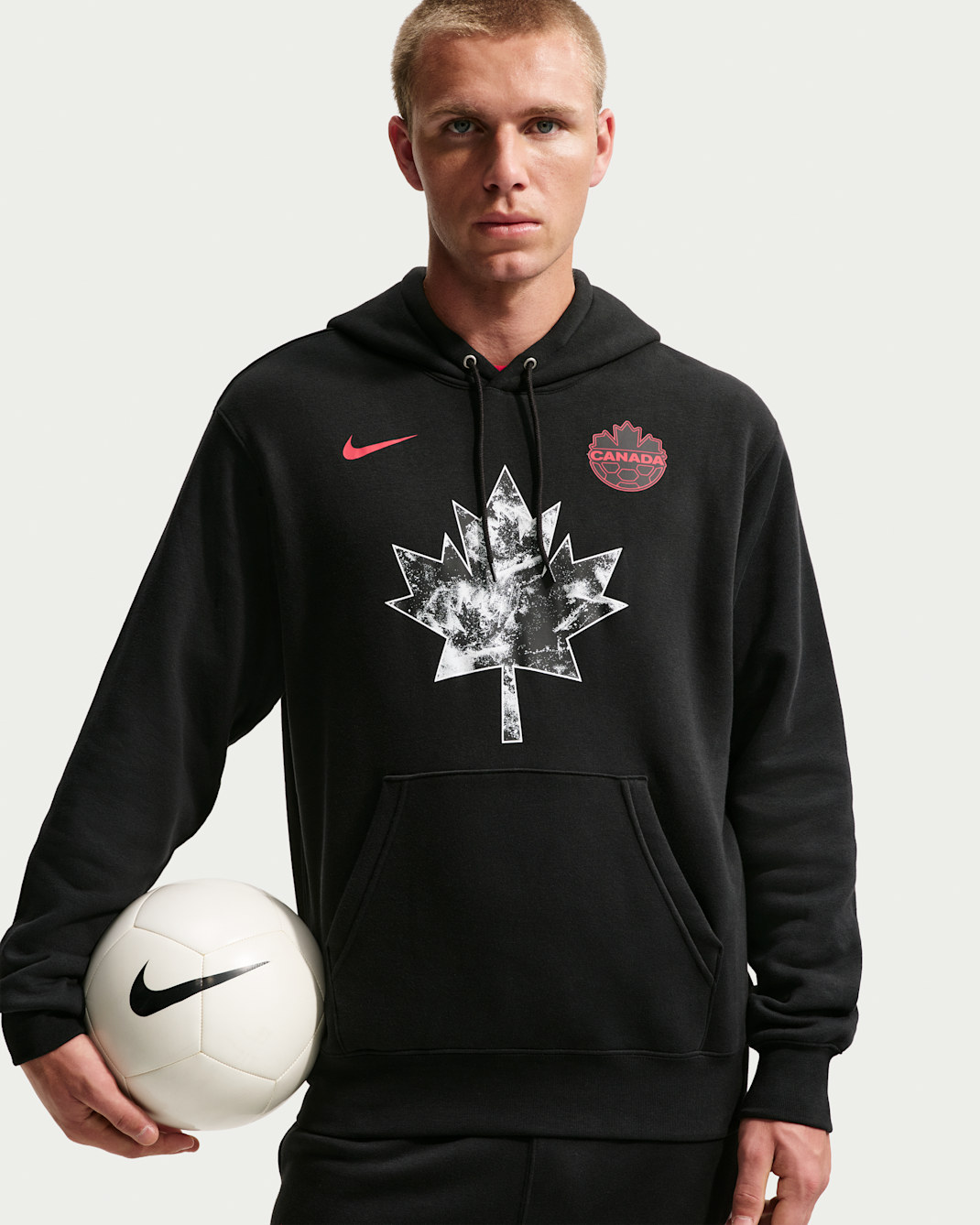 Canada Club Fleece Men's Nike Football Pullover Hoodie - Black