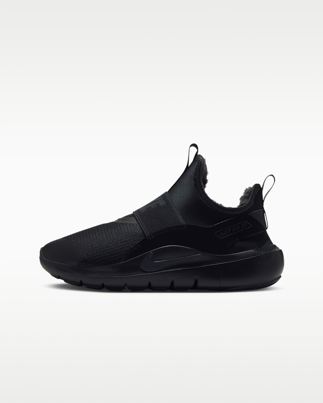 Nike Flex Runner Warm Older Kids' Running Shoes - Black/Black/Dark Smoke Grey