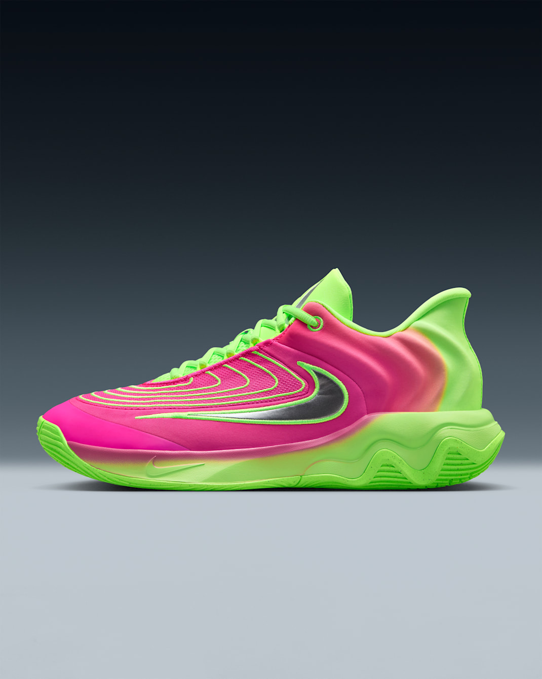 Tenis de básquetbol Giannis Immortality 4 - Avalancha lima/Hiperrosa/Platino puro/Plata metalizado