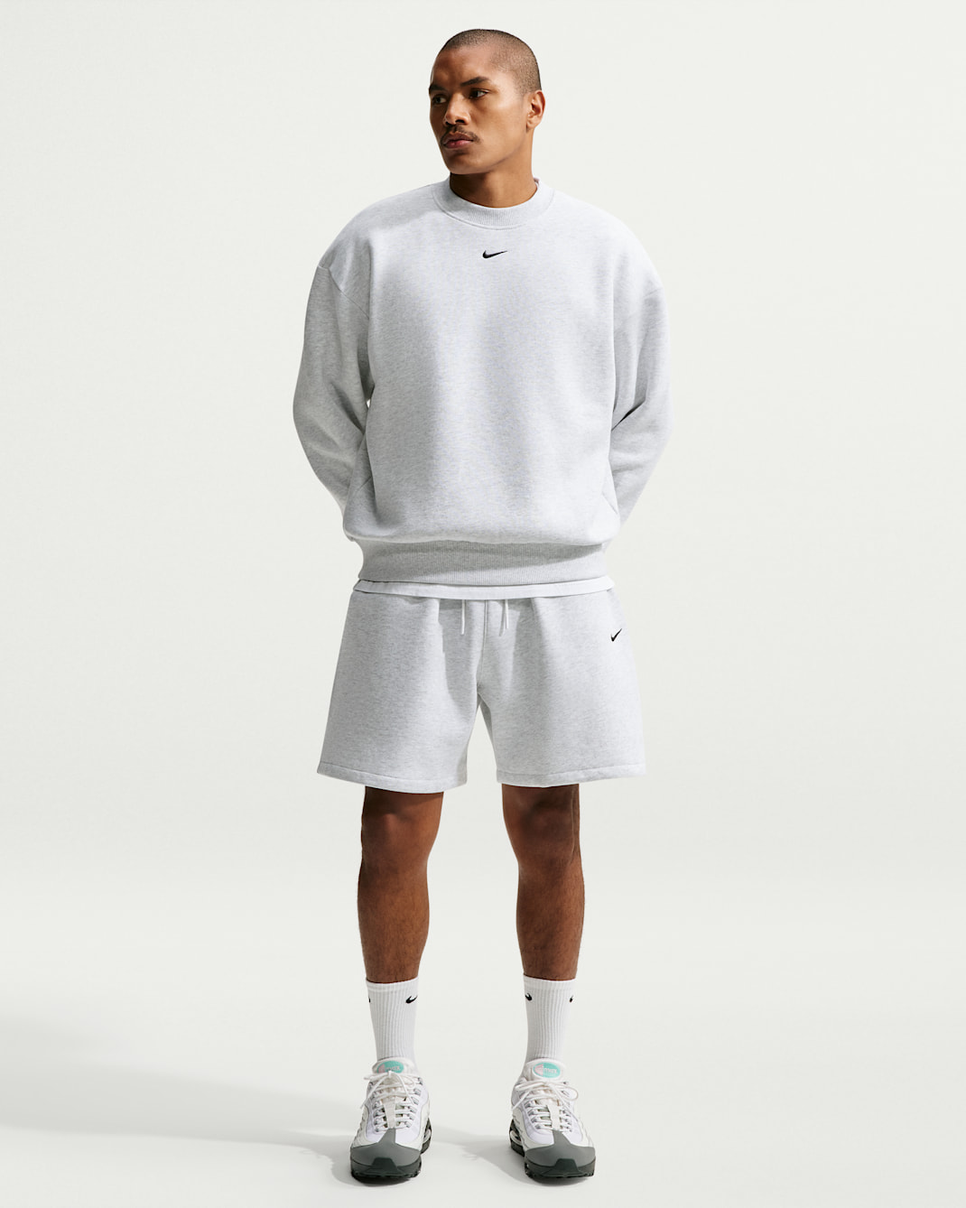 Nike Solo Fleece Men's Shorts - Birch Heather/Black