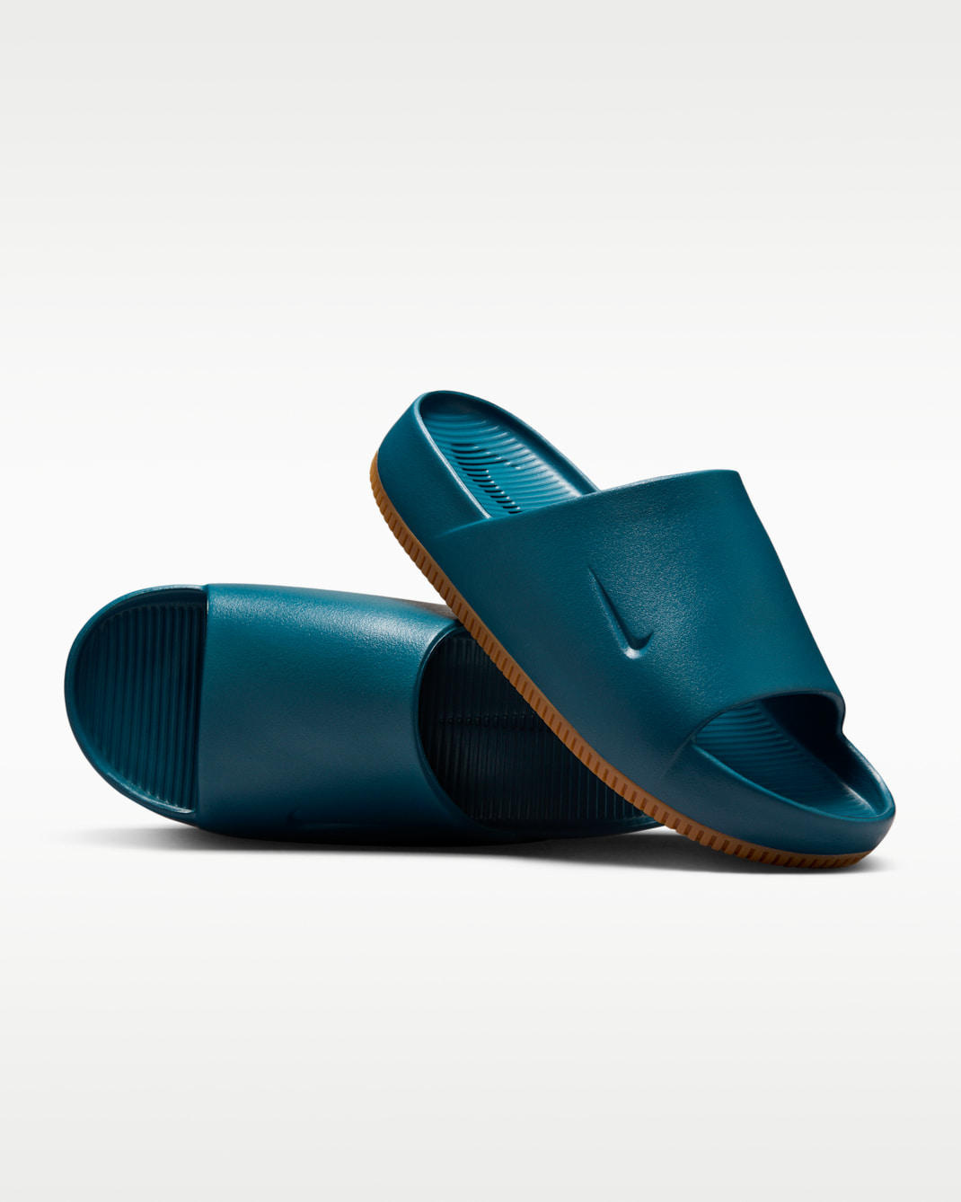 Nike Calm Men's Slides - Blue Force/Gum Medium Brown/Blue Force